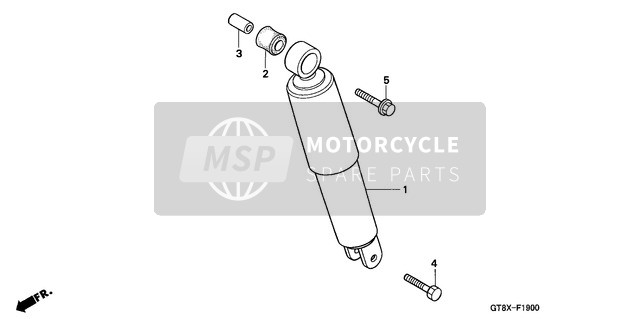 Honda PK50SM 2000 Posteriore Cuscino per un 2000 Honda PK50SM